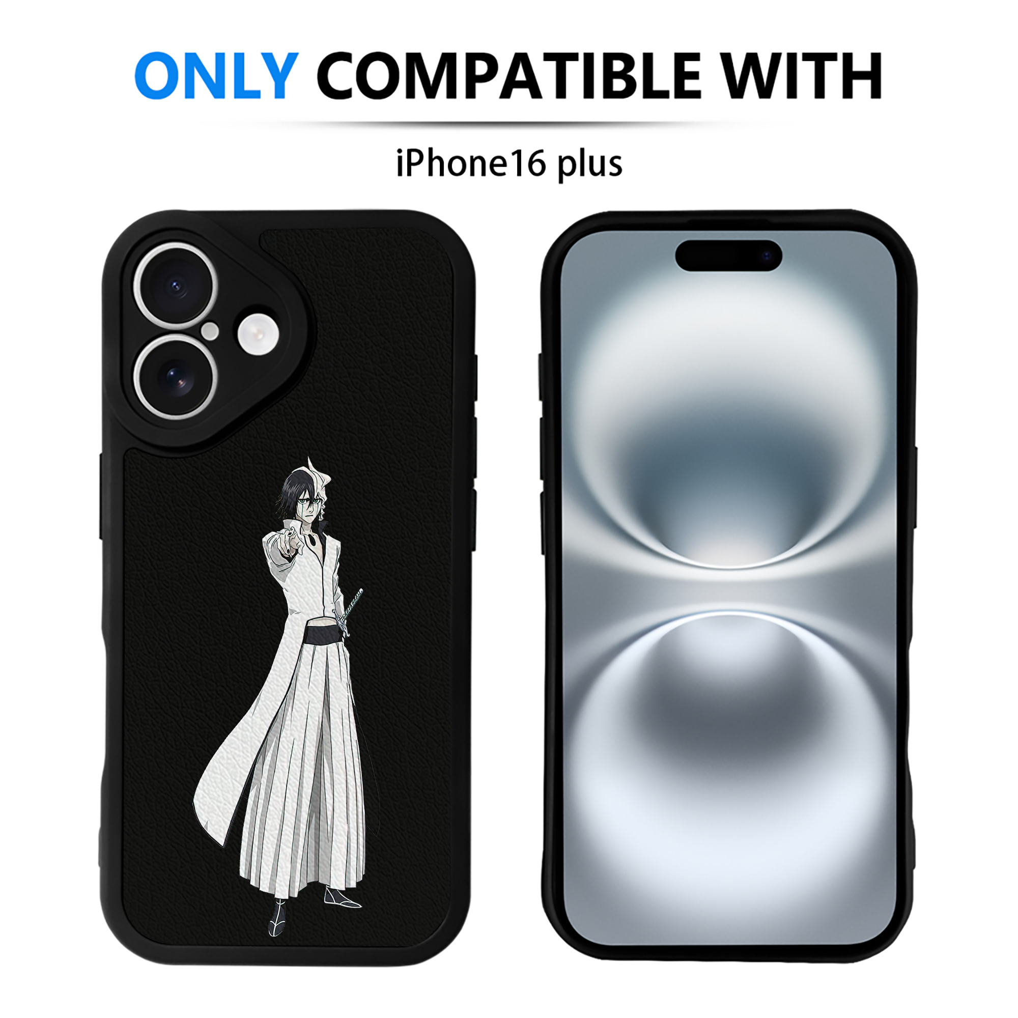 （画像用） ブリーチ ウルキオラ·シファー BLEACH Ulquiorra cifer 【iPhone 16シリーズ対応】シリコンスマホケース（レザー調） 材質：シリコン